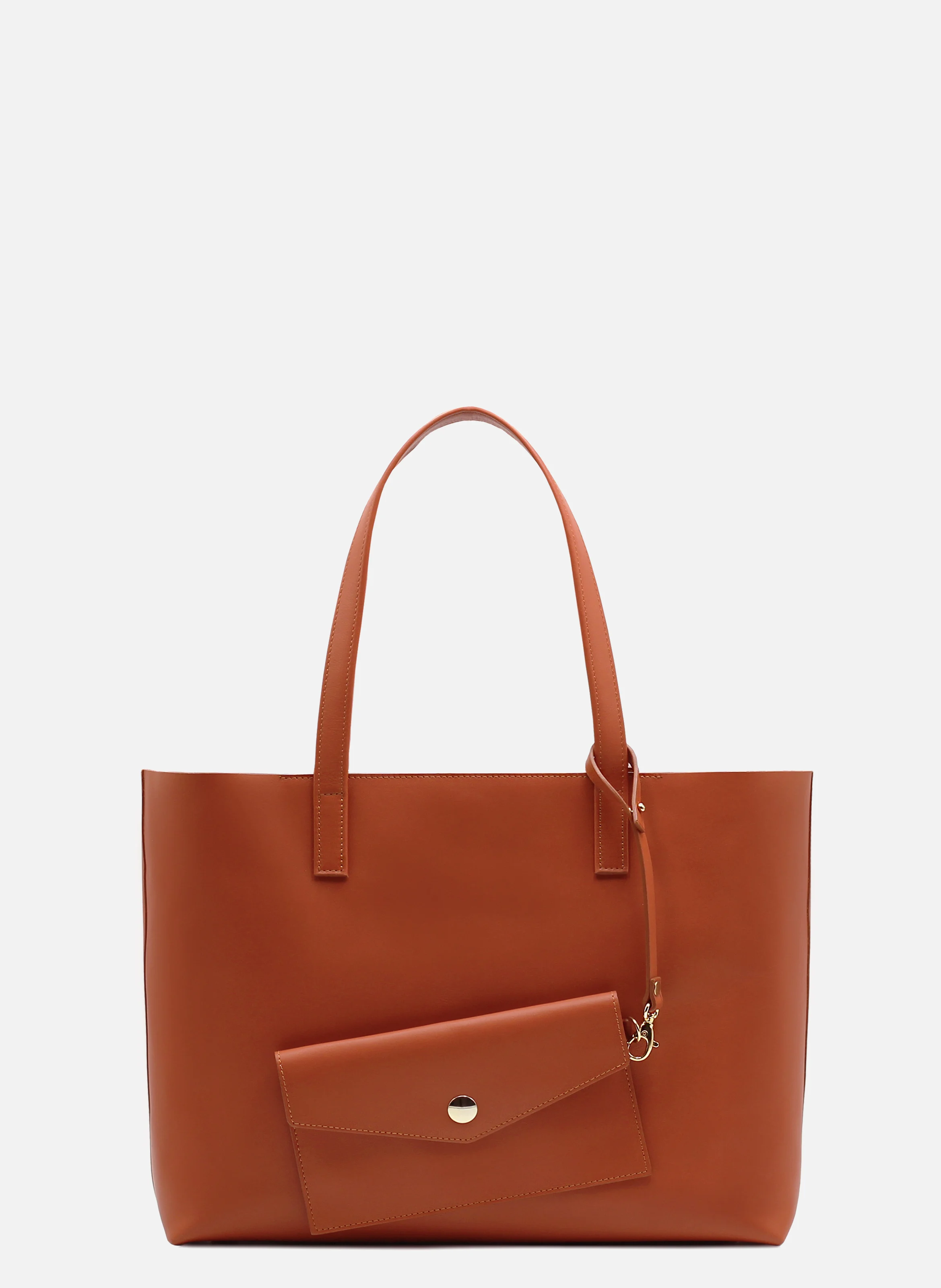 Sac cabas cuir lisse | Orange