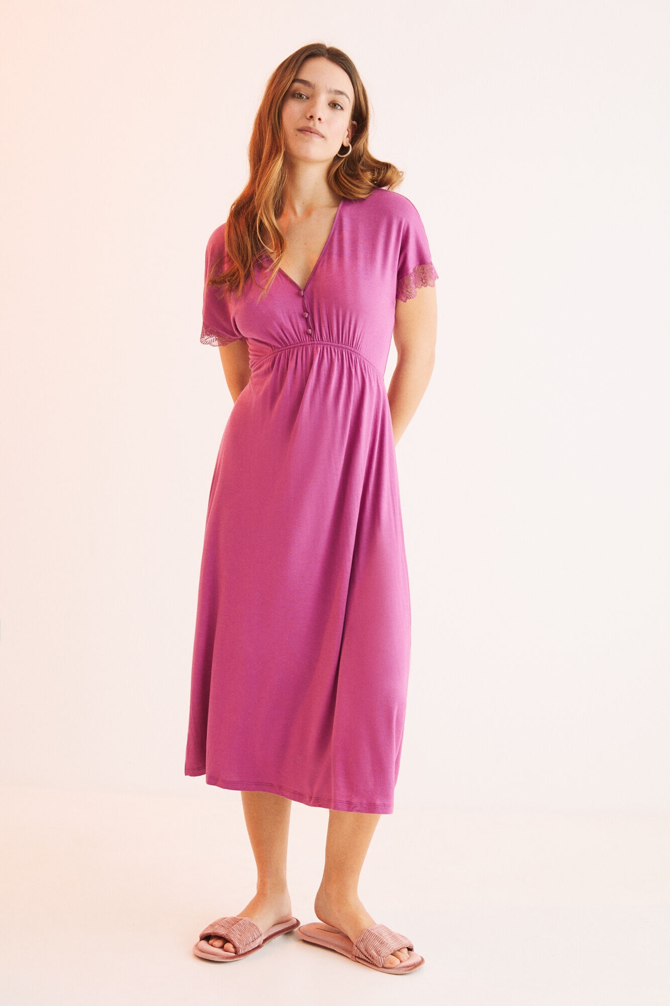 Camisola roxa com mangas caídas - roxo/lilás