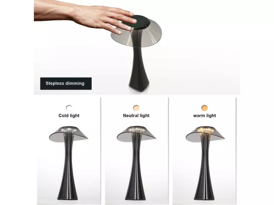 NETTLIFE Lampe de table LED ，Touch Lampe de table à intensité variable de nuit rechargeable Lampe de chevet diurne d'ambiance USB portables