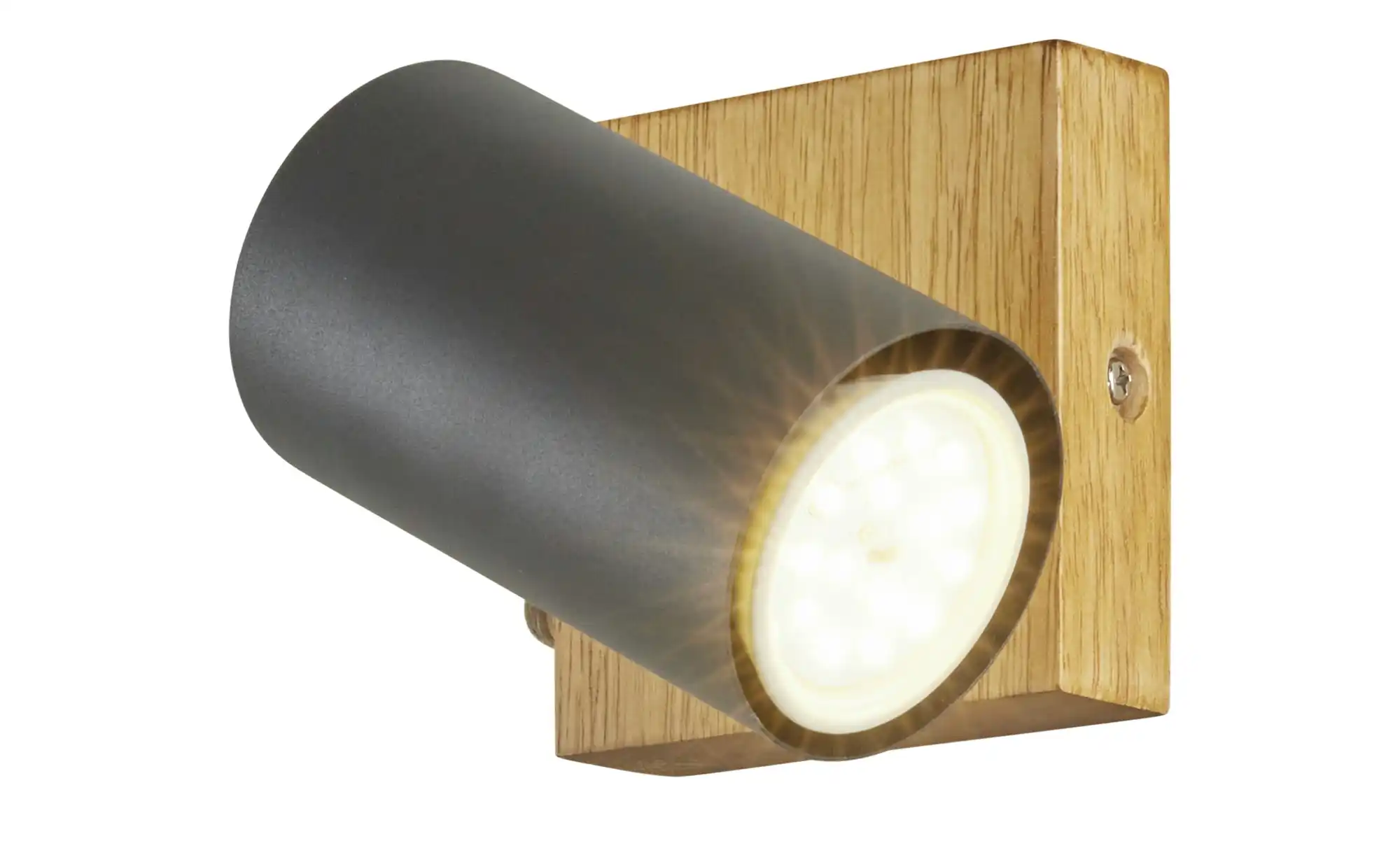 Trio Wand-/ Deckenspot, schwarz  / Eiche