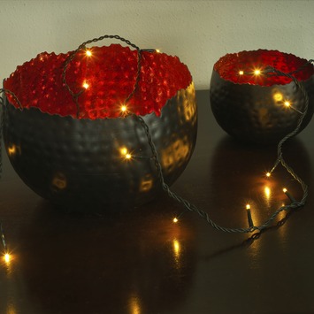 Kerstverlichting lichtsnoer met 50 micro LED lampjes extra warm wit voor binnen