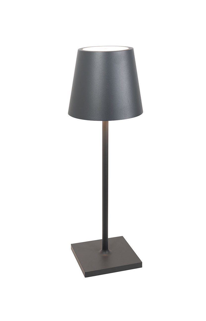 Zafferano oplaadbare tafellamp Desk L antraciet