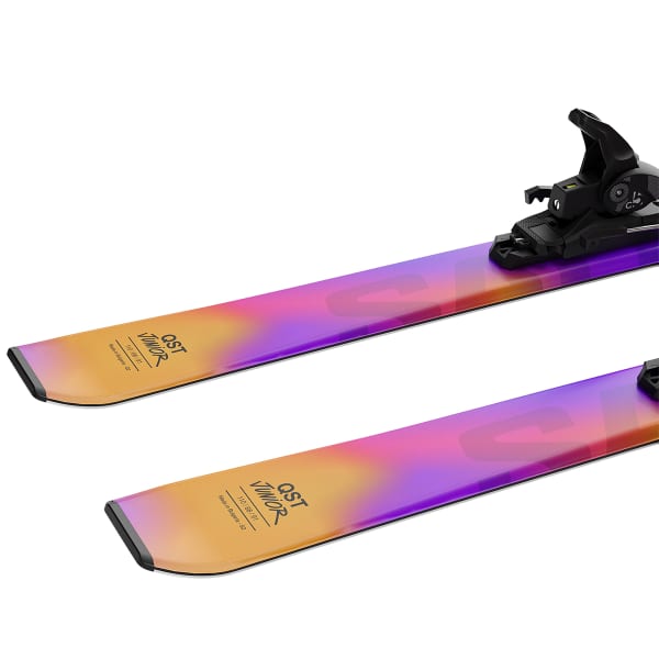 Pack ski SALOMON L LUX JR S + C5 GW J75 RHODAMINE RED / SAFFRON / BLACK