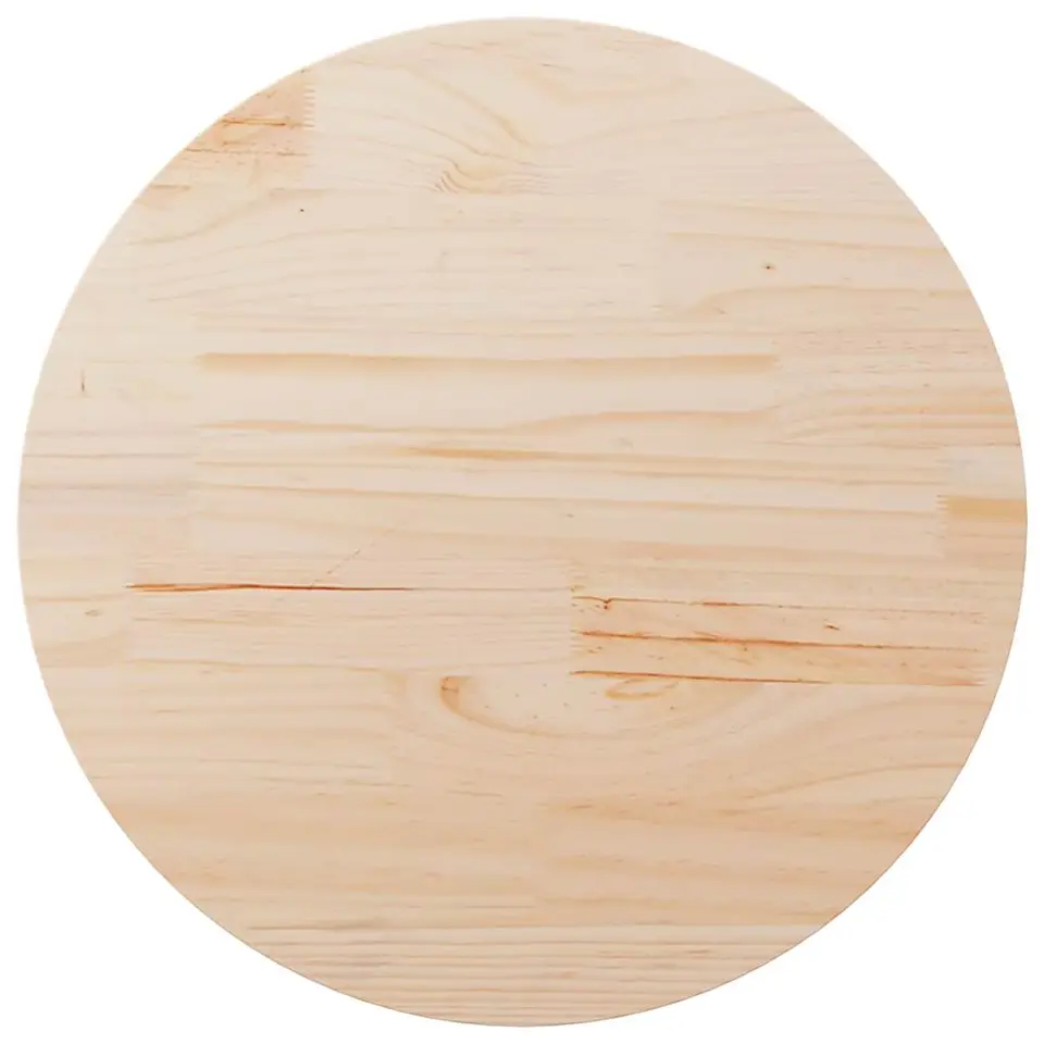 vidaXL - Tafelblad - Bruin - Grenenhout - Ø 80 x 2.5 cm