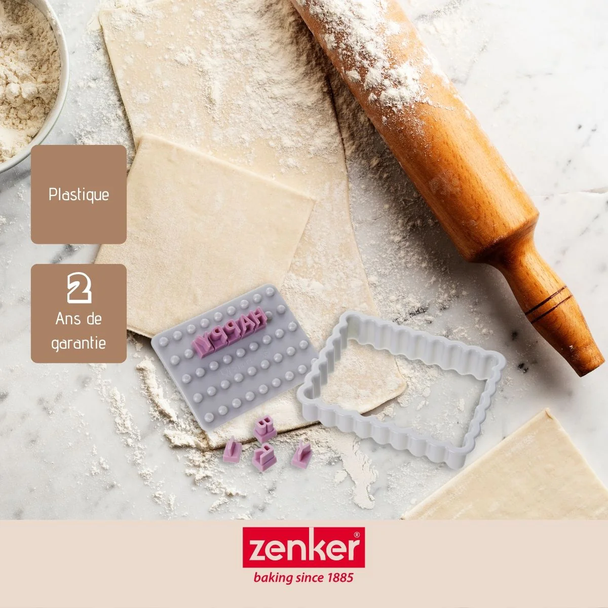 Tampon alphabet pour biscuit Smart Pastry Zenker