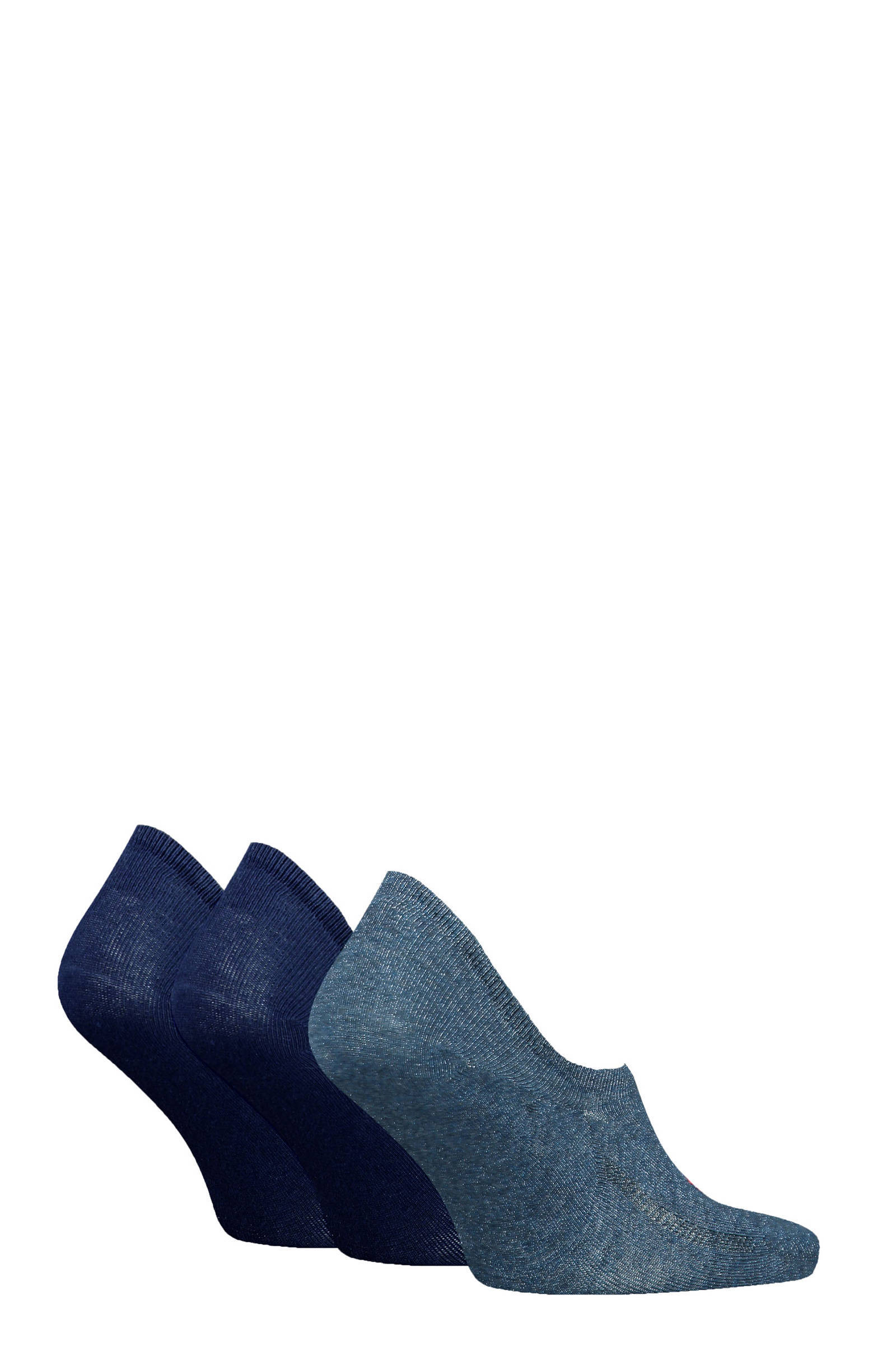 Levi's sneakersokken - set van 3 denimblauw