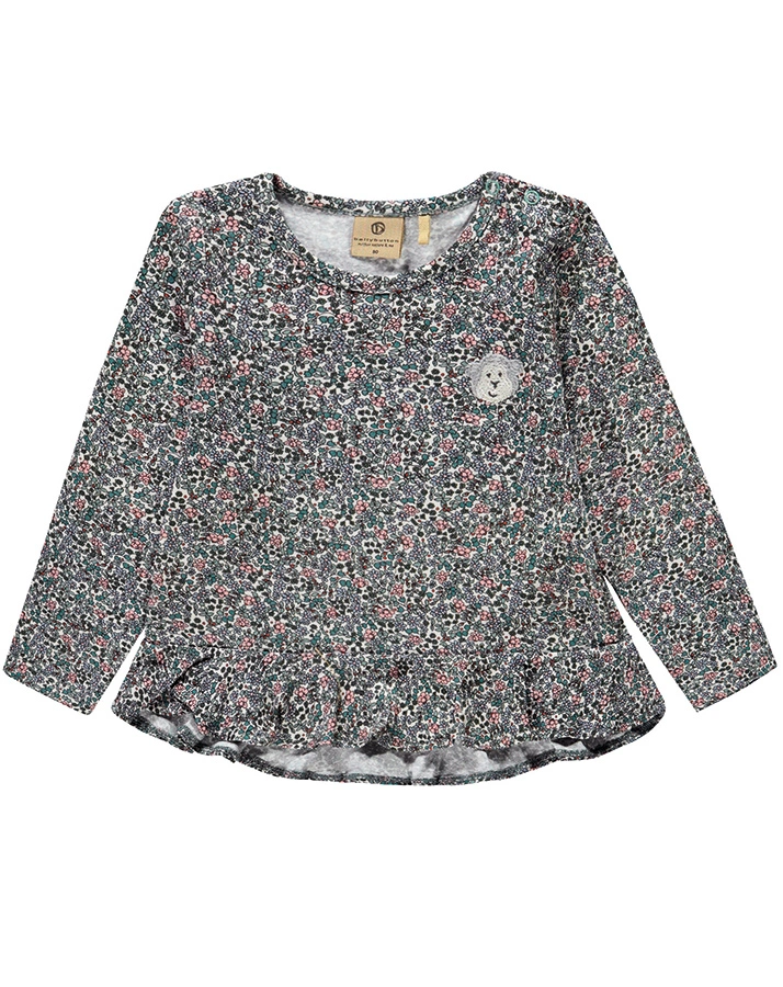 Langarmshirt JUNGLE mit Rüschen in green