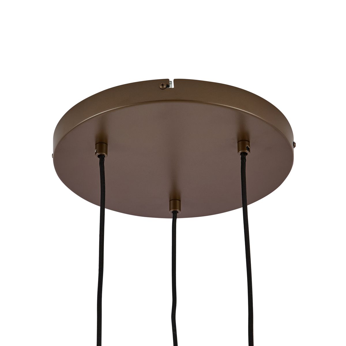 Hotel Chique hanglamp donker brons met amber glas 3-lichts - Stavelot