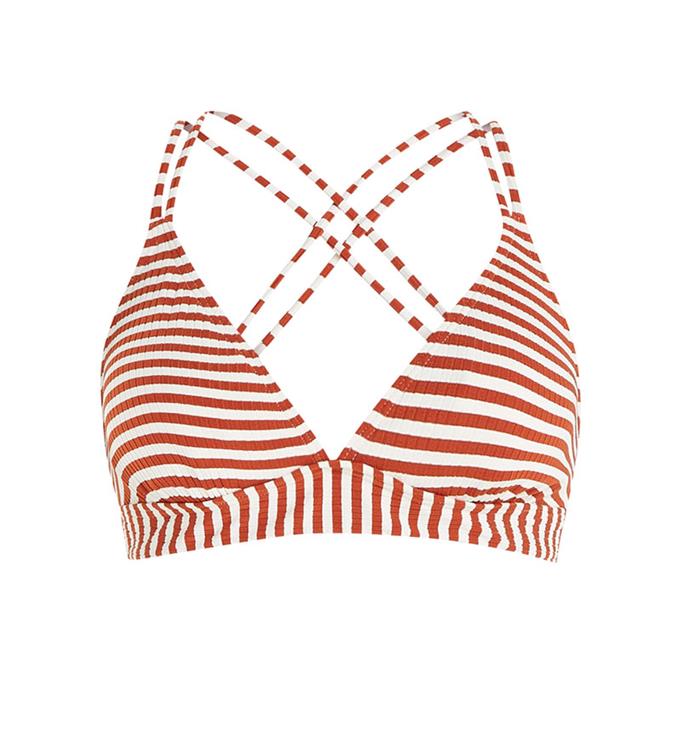 Protest Mixmakara Gestreepte Triangel Bikinitop