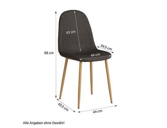 HOMESTYLE4U - Fauteuil enfant Chaise salle à manger lot de 2 - anthracite