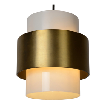 Lucide hanglamp Firmin mat goud/messing Ø20 cm