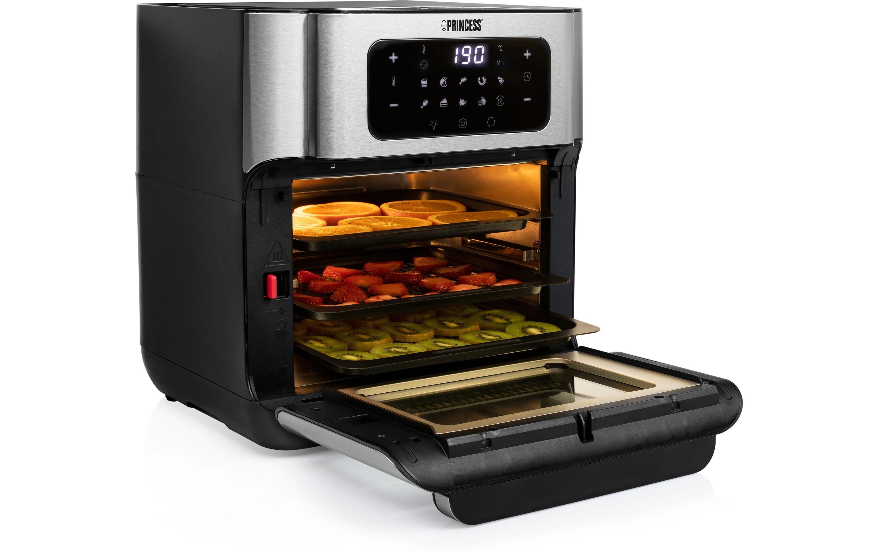 Heissluftofen mit Frittierfunktion 10 l, Schwarz<br>Heissluftfritteuse