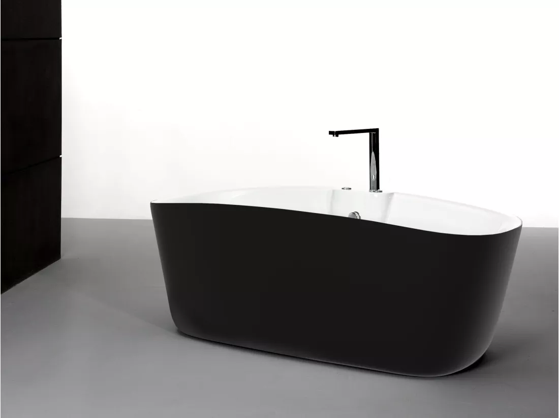 Baignoire Balnéo Îlot TAO Black Bulle L. 170 x l. 80 cm, by SPALINA