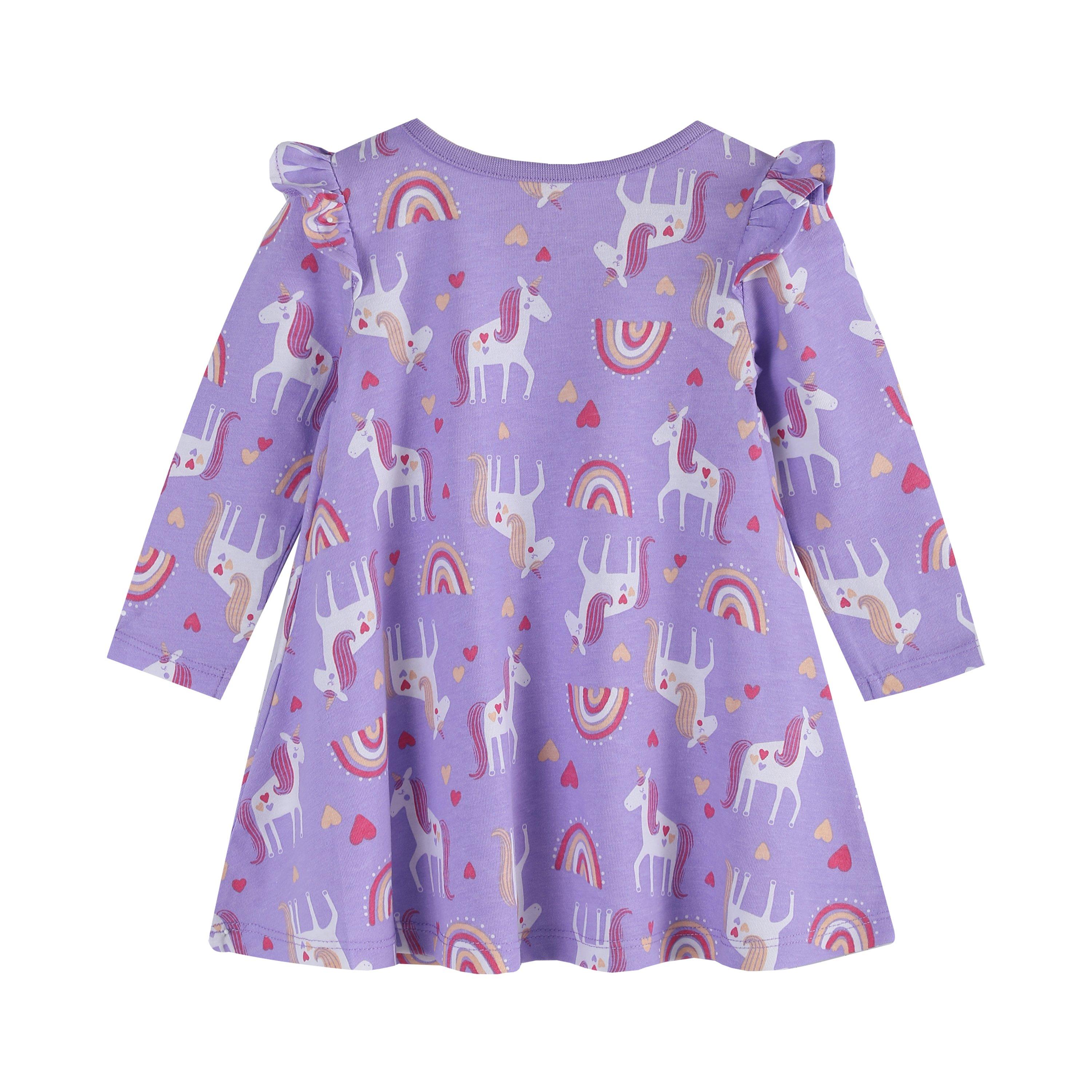 Hello World Studio Baby Girl Unicorn Rainbow Dress