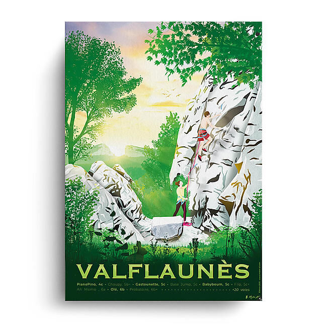 VALFLAUNES AFFICHE A4 VINTAGE