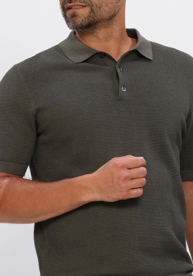 groene profuomo polo polo ss aero ease waffle structure