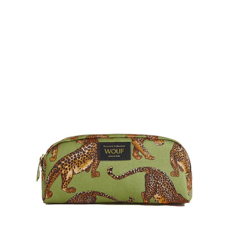 Trousse de toilette 19 cm Olive Leopard