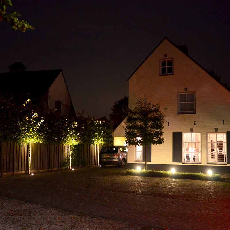 Grondspot staal 10,5 cm IP65 - Basic Square