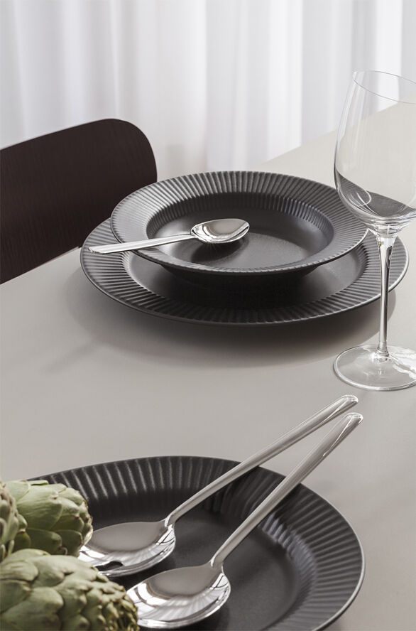 Eva Trio Legio Nova Dyb tallerken 22 cm Black - 4 stk Black