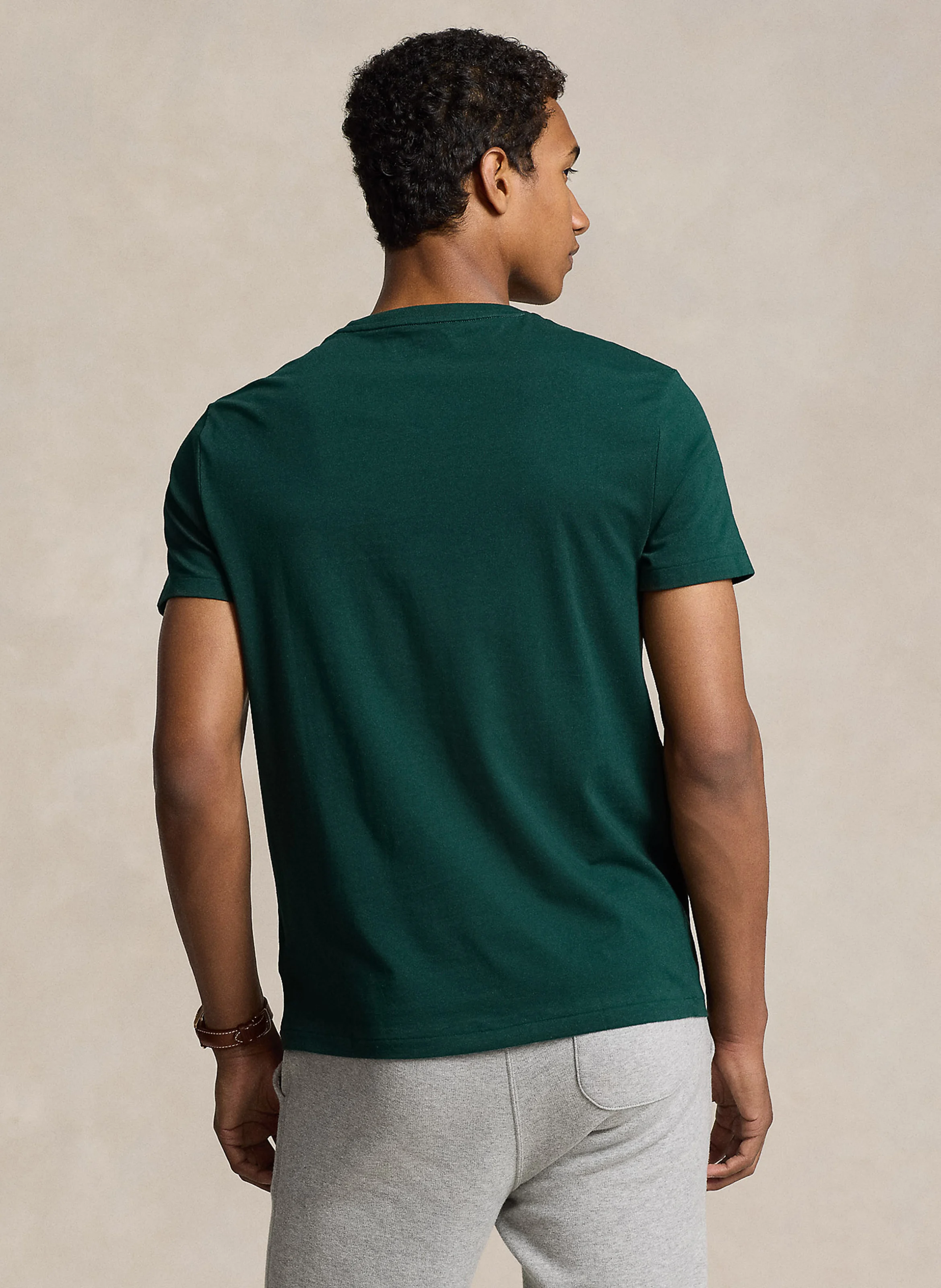 Tee-shirt col rond regular-fit en coton | Vert