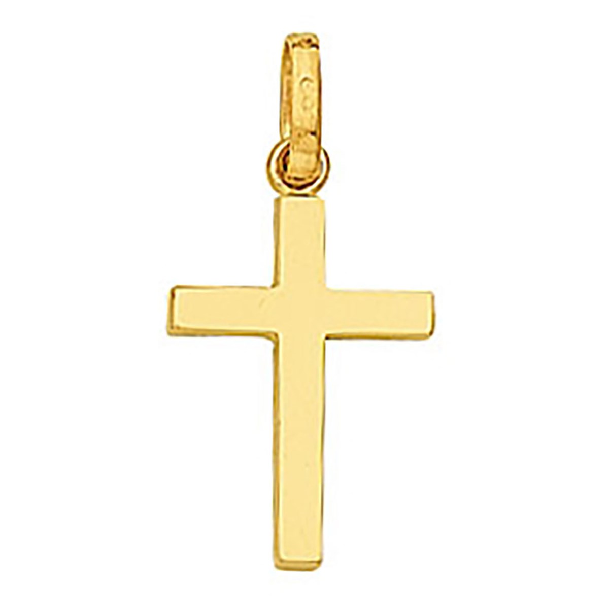 Pendentif Brillaxis croix fil carréor jaune 9 carats