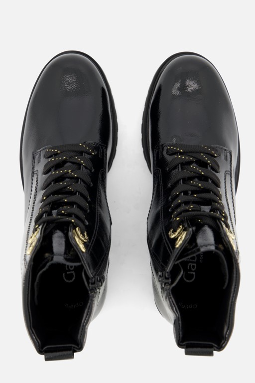 Gabor Veterboots zwart Lak