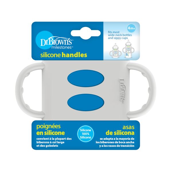 Dr. Brown's Brede Halsfles Handgrepen - Grijs