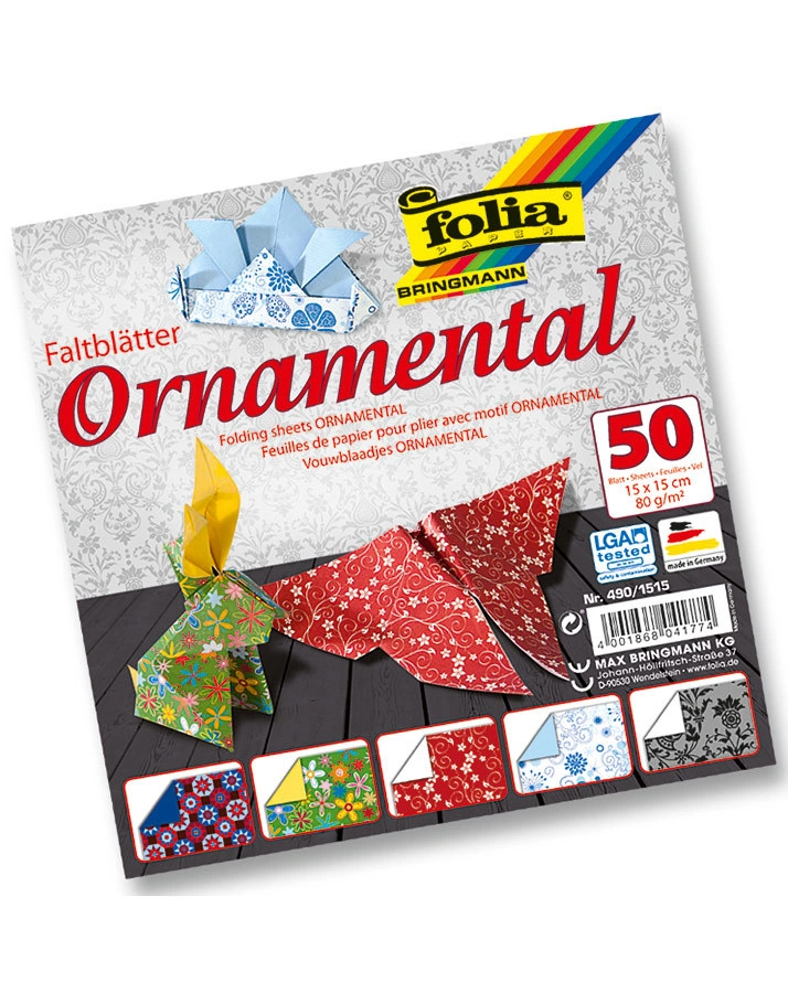 Faltblätter ORNAMENTAL 50-teilig in bunt