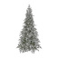 Naturtro juletre med kunstsnø og LED-belysning 230 cm