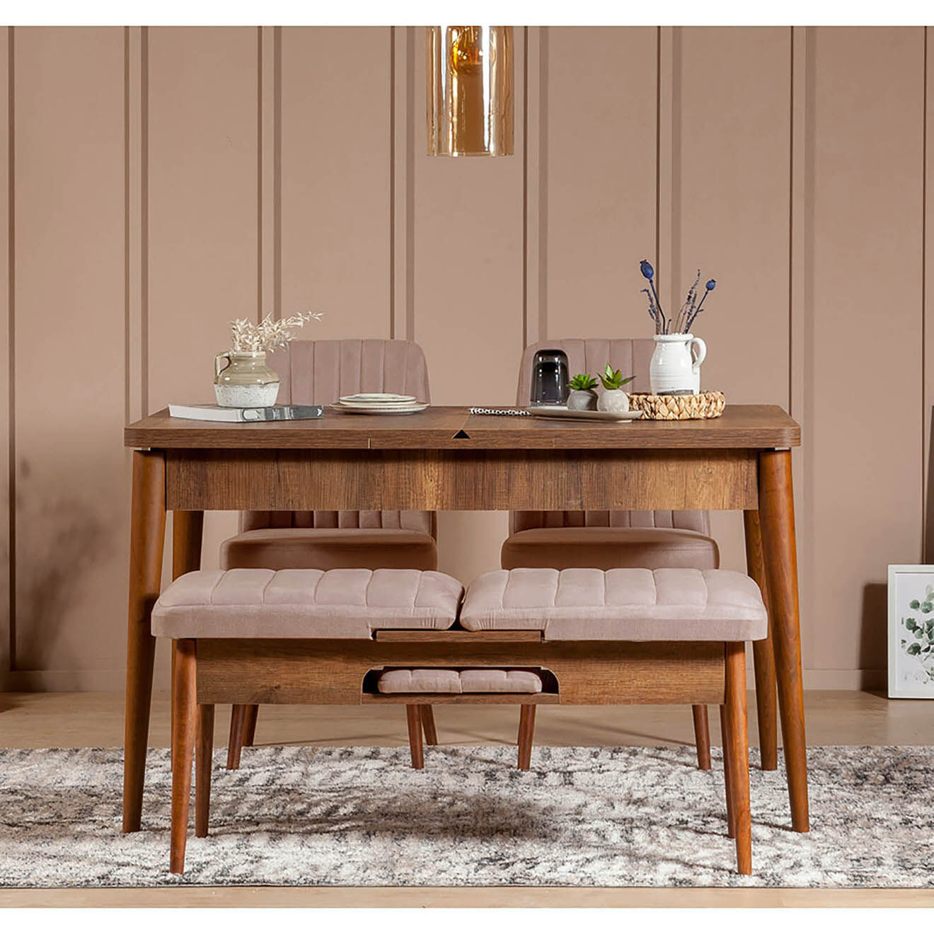Homitis Chaise Vina noyer - 46x85x46 cm