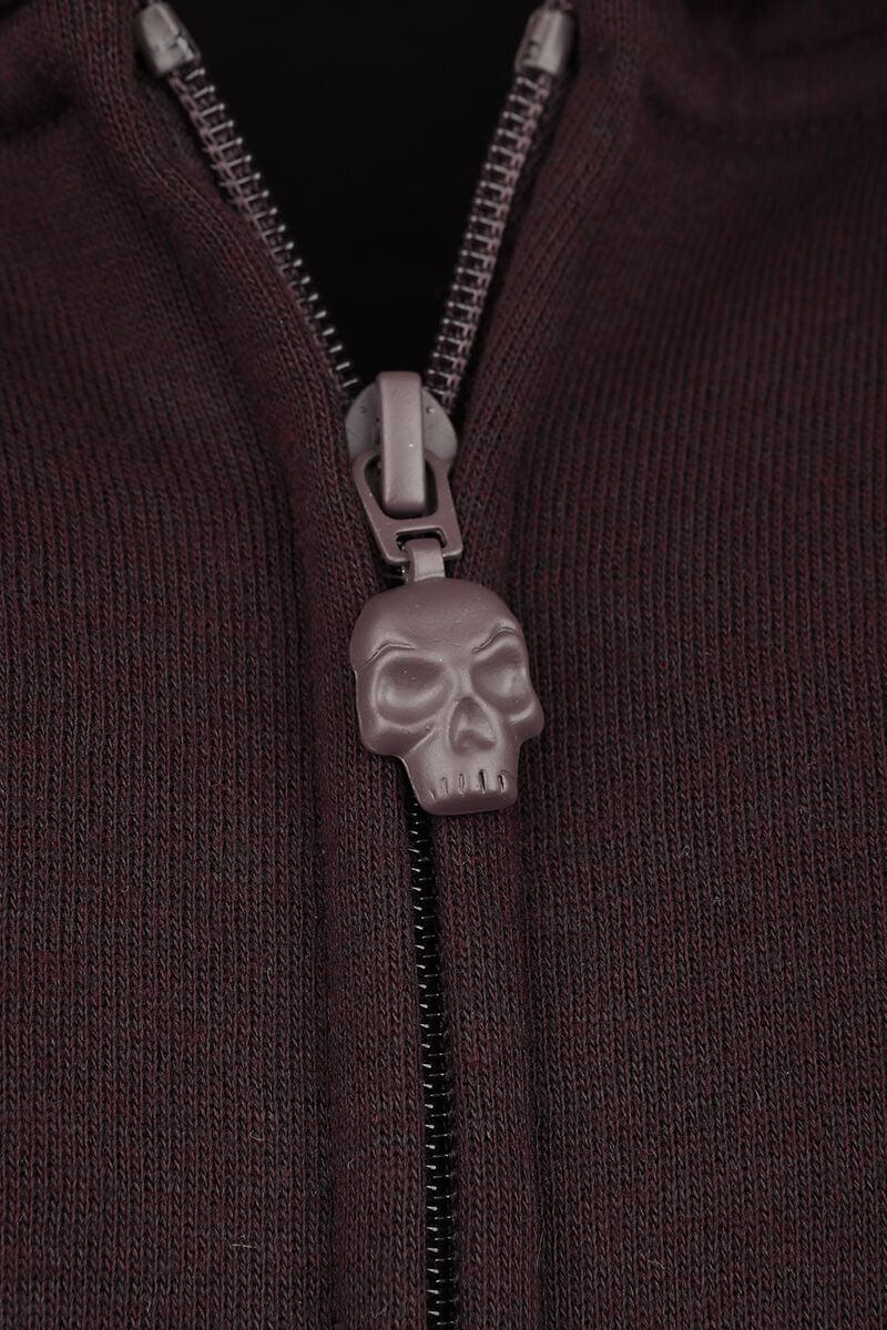 Sweat À Capuche Avec Étoiles | Rock Rebel by EMP Sweat-shirt zippé à capuche