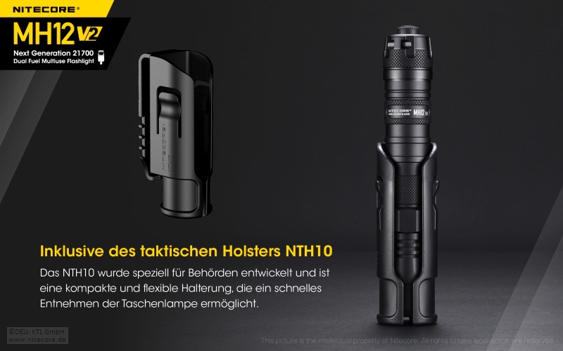 Nitecore Hybrid Taktische Taschenlampe MH12 V2.0