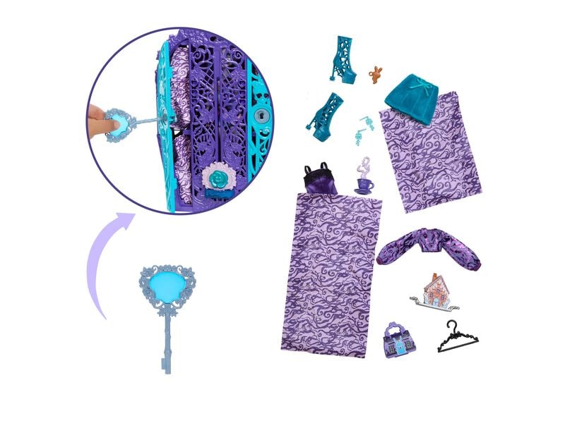 Monster High Puppe Verborgene Schätze Mysteries Twyla Skulltimate Secrets Garden Mysteries Spielset, Twyla Puppe mit mehr als 19 Überraschungen