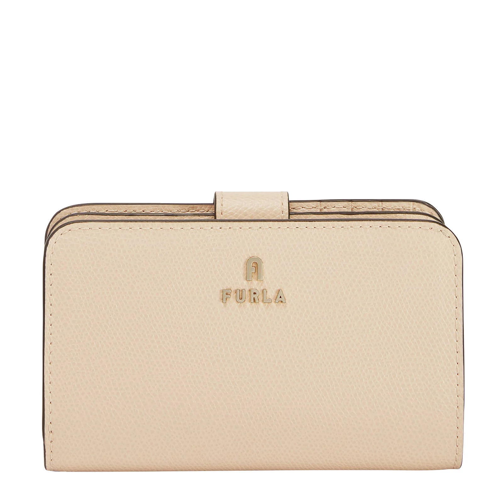 Furla leren portemonnee Camelia Compact M lichtroze