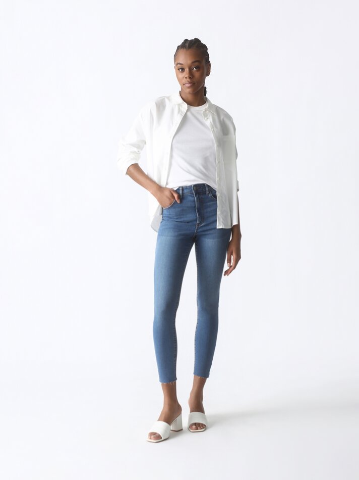Calça jeans skinny de cintura alta - Ocean