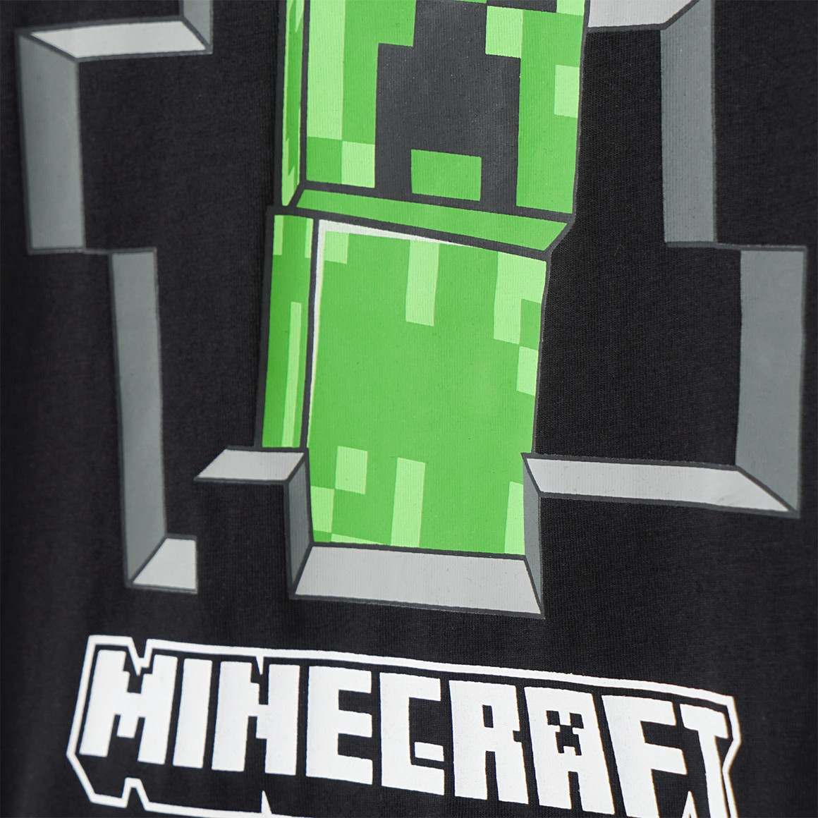 Topolino Minecraft T-Shirt mit Print schwarz