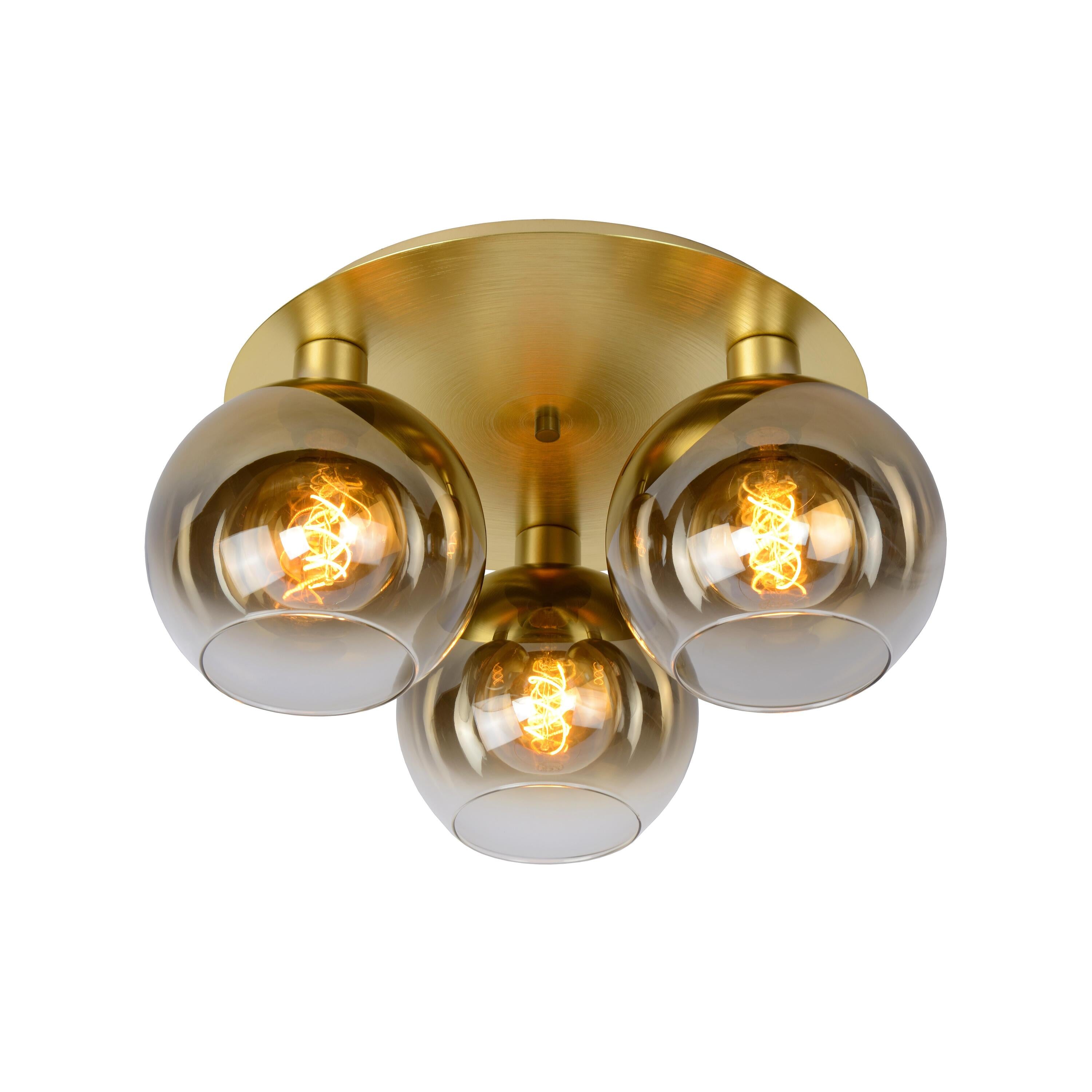 Marius 3 plafondlamp Ã50 messing