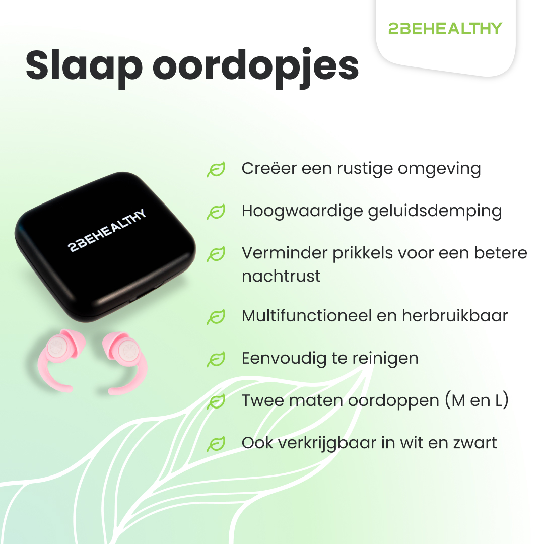 2BEHEALTHY 2-paar slaapoordoppen - Pink