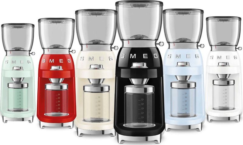 SMEG CGF01CREU - Elektrische koffiemolen - Crème - 30 maalstanden