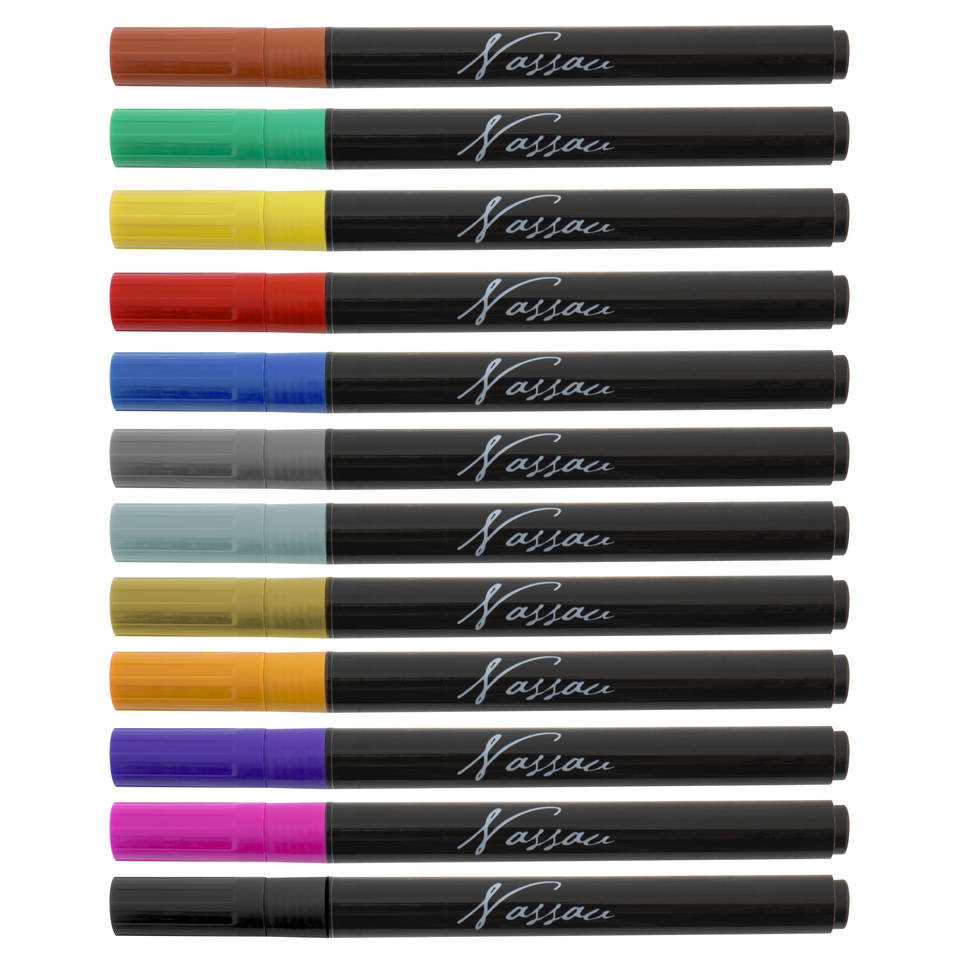 Nassau glas en porselein marker set 12-delig