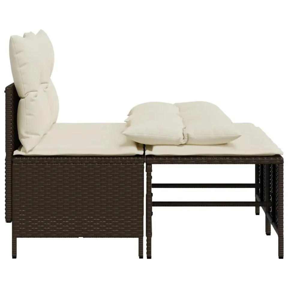 vidaXL - Loungeset - Bruin - Poly rattan