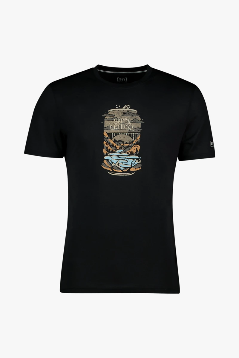 super.natural Yes We Canned Merino Herren T-Shirt