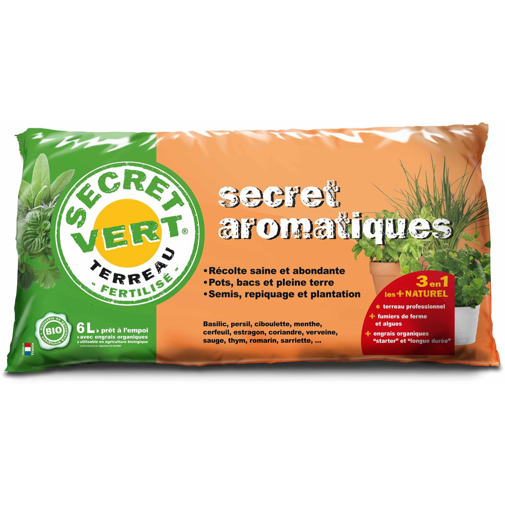 Terreau pour plantes aromatiques 1,5kg (lot de 3)