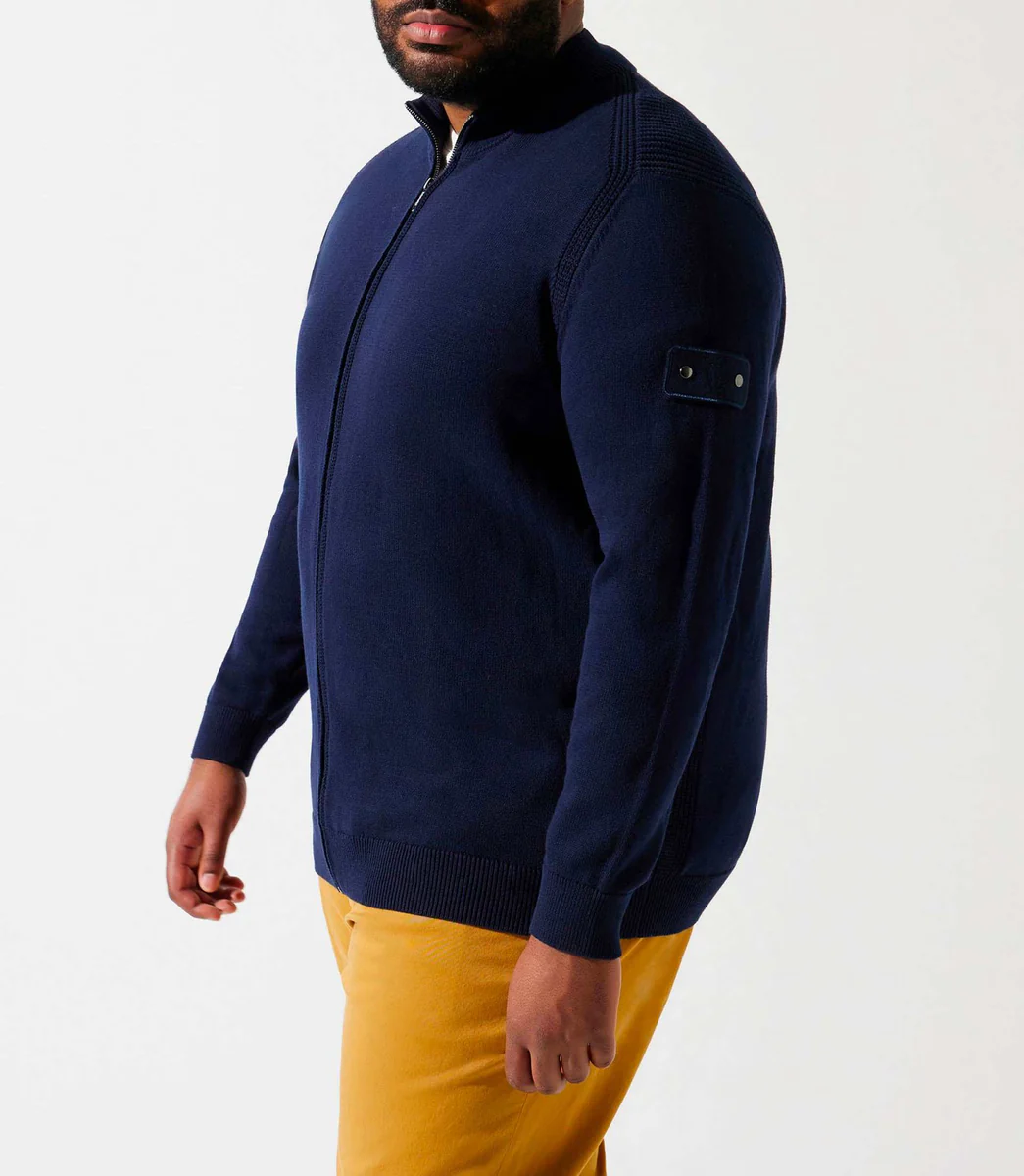 Gilet zippé col montant marine DANBT