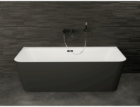 SPALINA - Baignoires ilot mint 180 noire l180 x l81 x h57 cm
