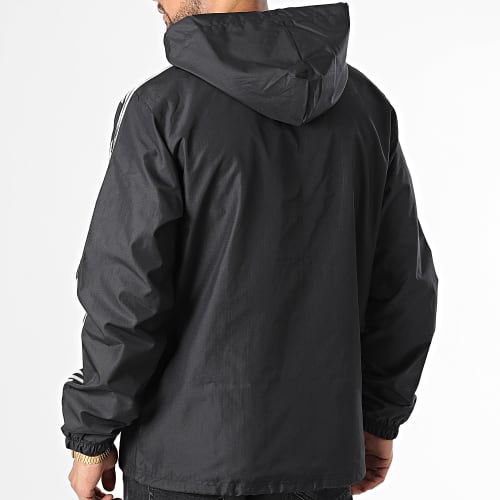 Veste Zippée Capuche A Bandes Camo HK5139 Noir
