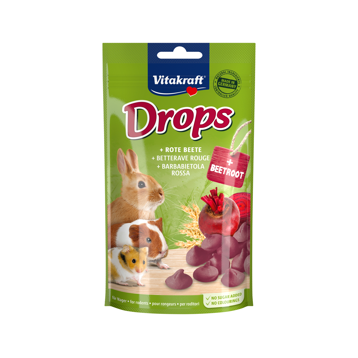 Vitakraft Drops Konijn & Knaagdier - Rode Bieten