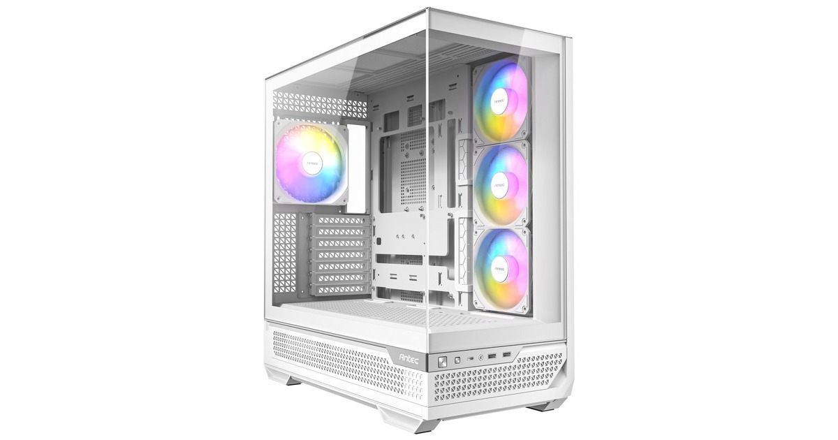 AntecC7 ARGB midi tower behuizing  (Wit | 2x USB-A | 1x USB-C | Tempered Glass)