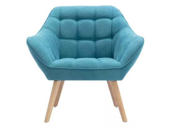 Fauteuil en tissu bleu CASERTA