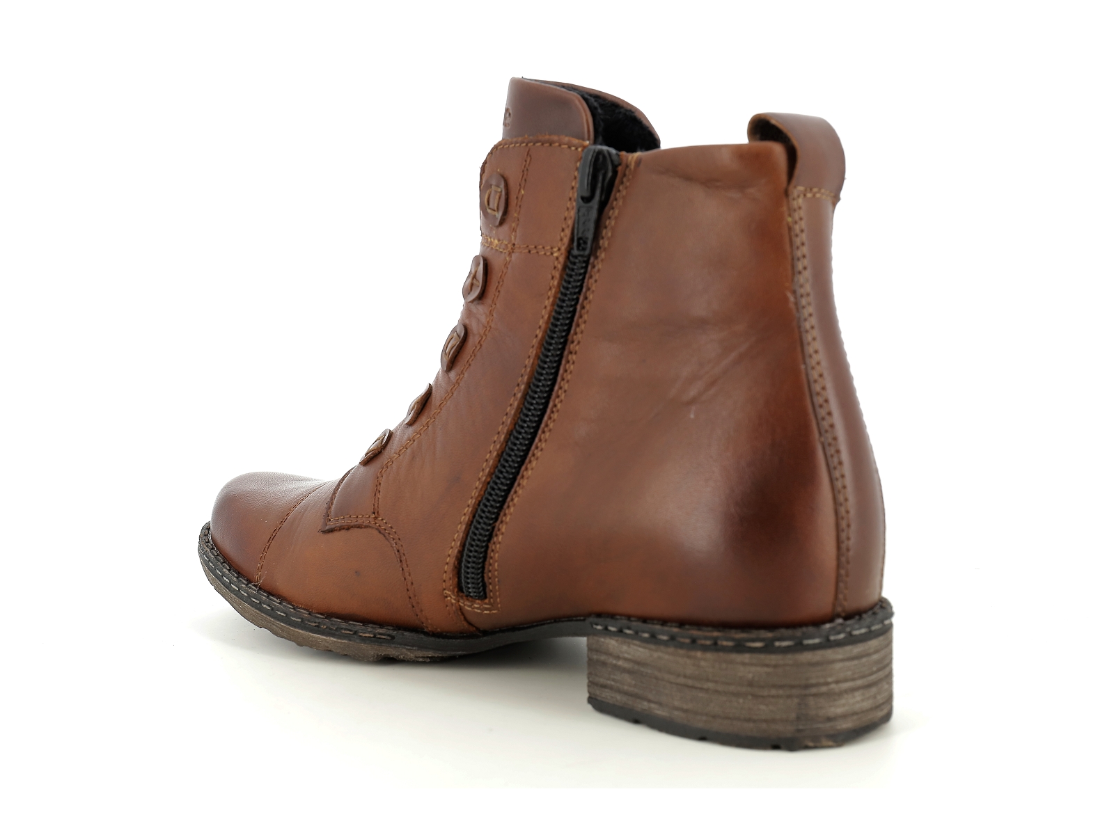 Remonte-D4392 Matières combinées Cognac